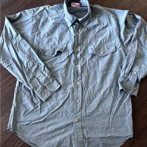 Tony Lama Shirt Mens Large Western Button Down Lone Sleeve Embroidered Star